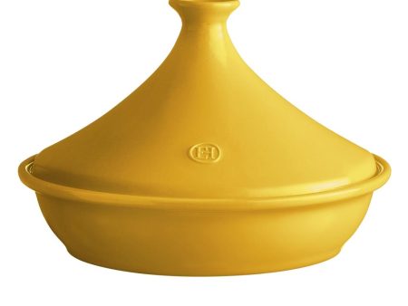 Emile Henry Flame Ceramic 3.5L Tagine Limited Edition Sunflower Yellow Sale