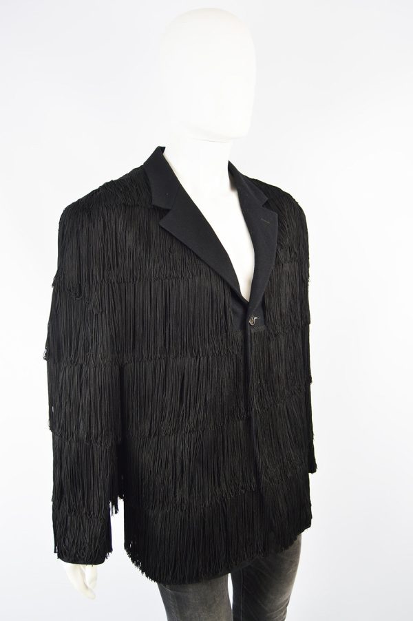 Men s Vintage Fringed Blazer Jacket, 1990s on Sale