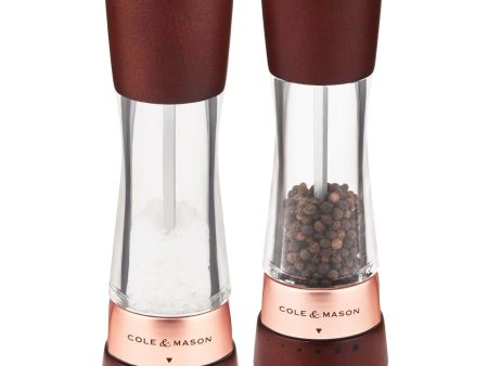 Cole and Mason Derwent Pepper & Salt Mill Gift Set Chestnut Rose Gold For Cheap