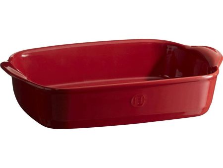 Emile Henry HR Ceramic 1.6L Rectangular Baking Dish Burgundy Online Sale