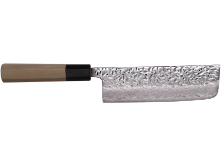 Kikuichi MDT67 Series 6.5-inch 67-Layer Damascus Tsuchime Nakiri Knife Online Sale